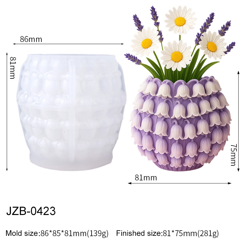 3D Lily of the Valley Vase Sil - đánh giá và giá Potsticker Mold