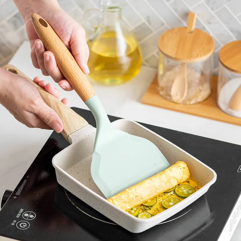 2Pcs Silicone Spatula Wide Mou - đánh giá và giá Okonomiyaki Spatula